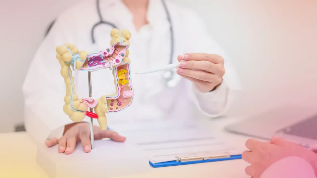 doctor discussing Crohn’s disease and gut health symptoms