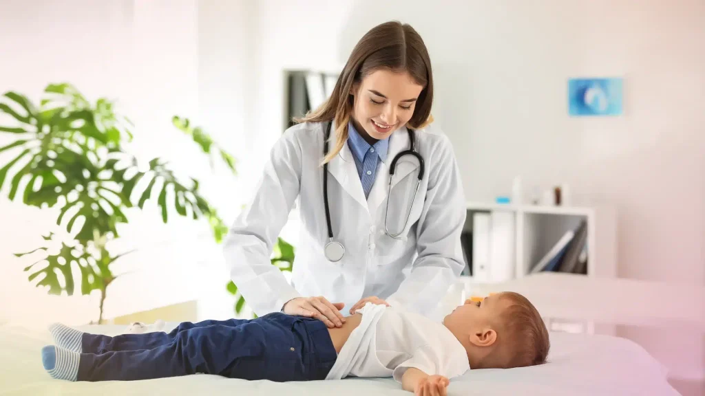 Gastroenterologist performing diagnostic tests including endoscopy, colonoscopy, and imaging to evaluate digestive health problems